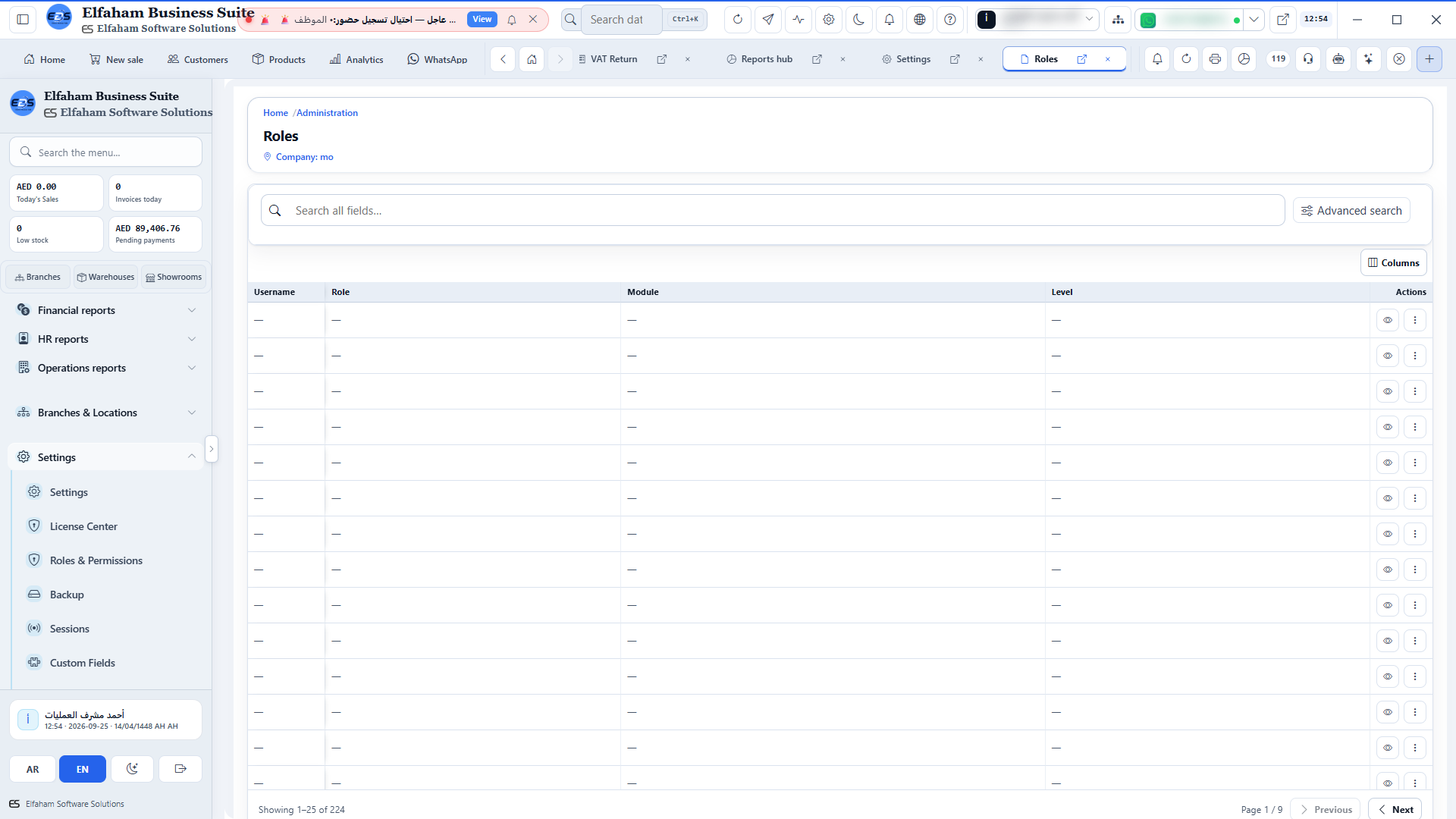 Granular Permission Matrix - read, write, edit, delete, export, and approve rights