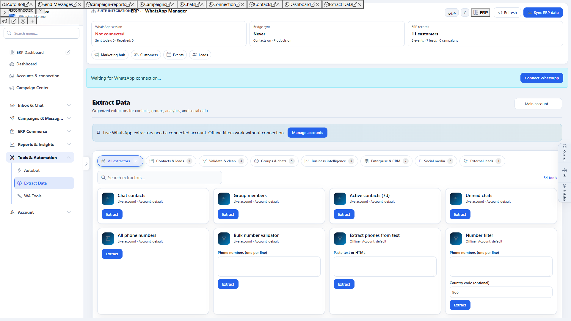 Group Contact Extractor - extract active group participants and prospective leads