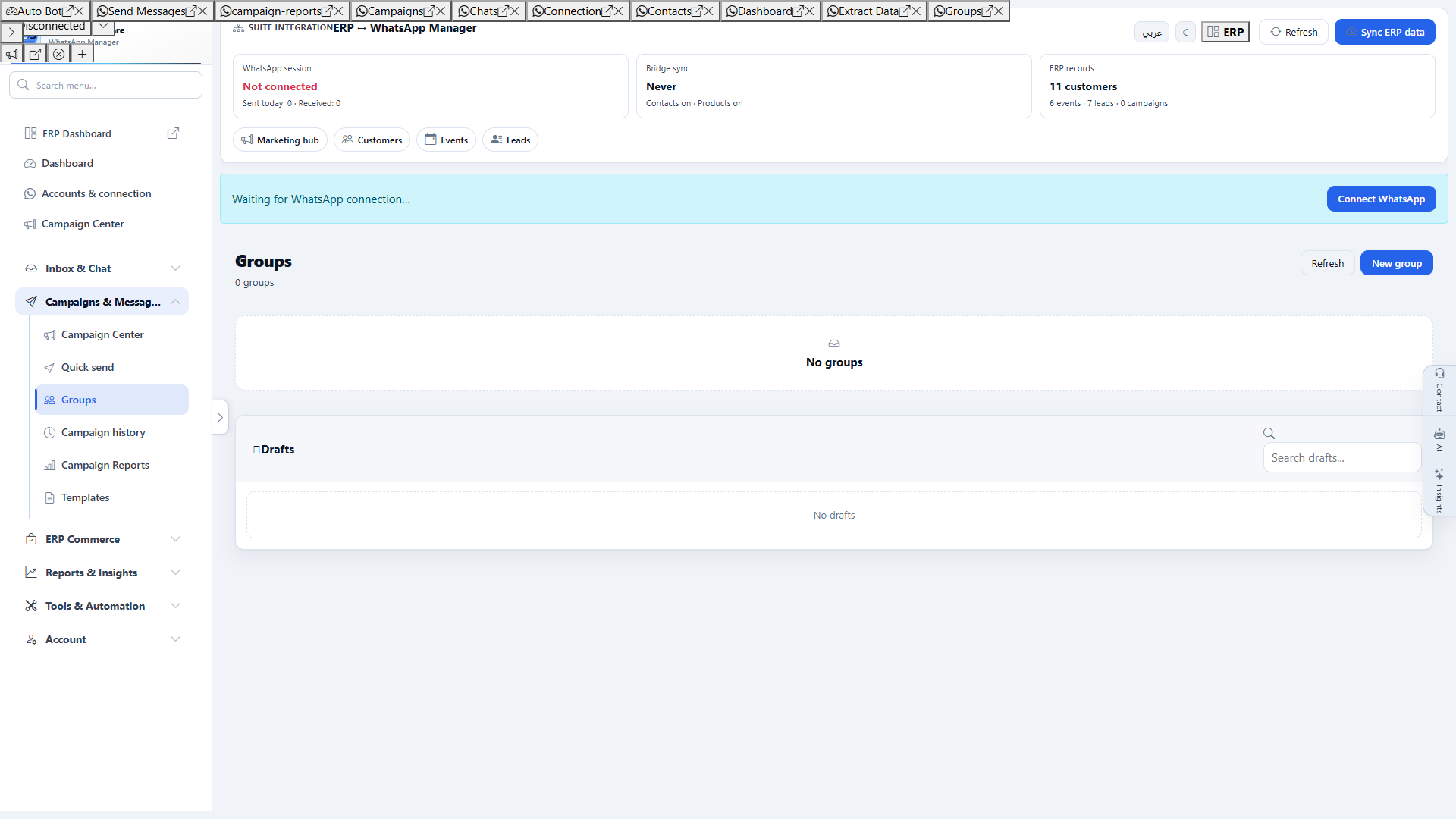 WhatsApp Communities & Groups - scheduled broadcasts and group interaction tools
